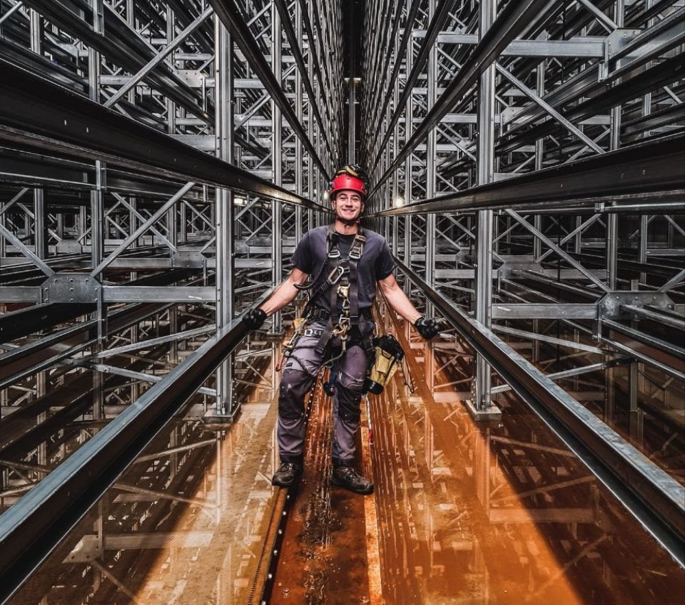 Johannes im Hochregallager  – Toprope