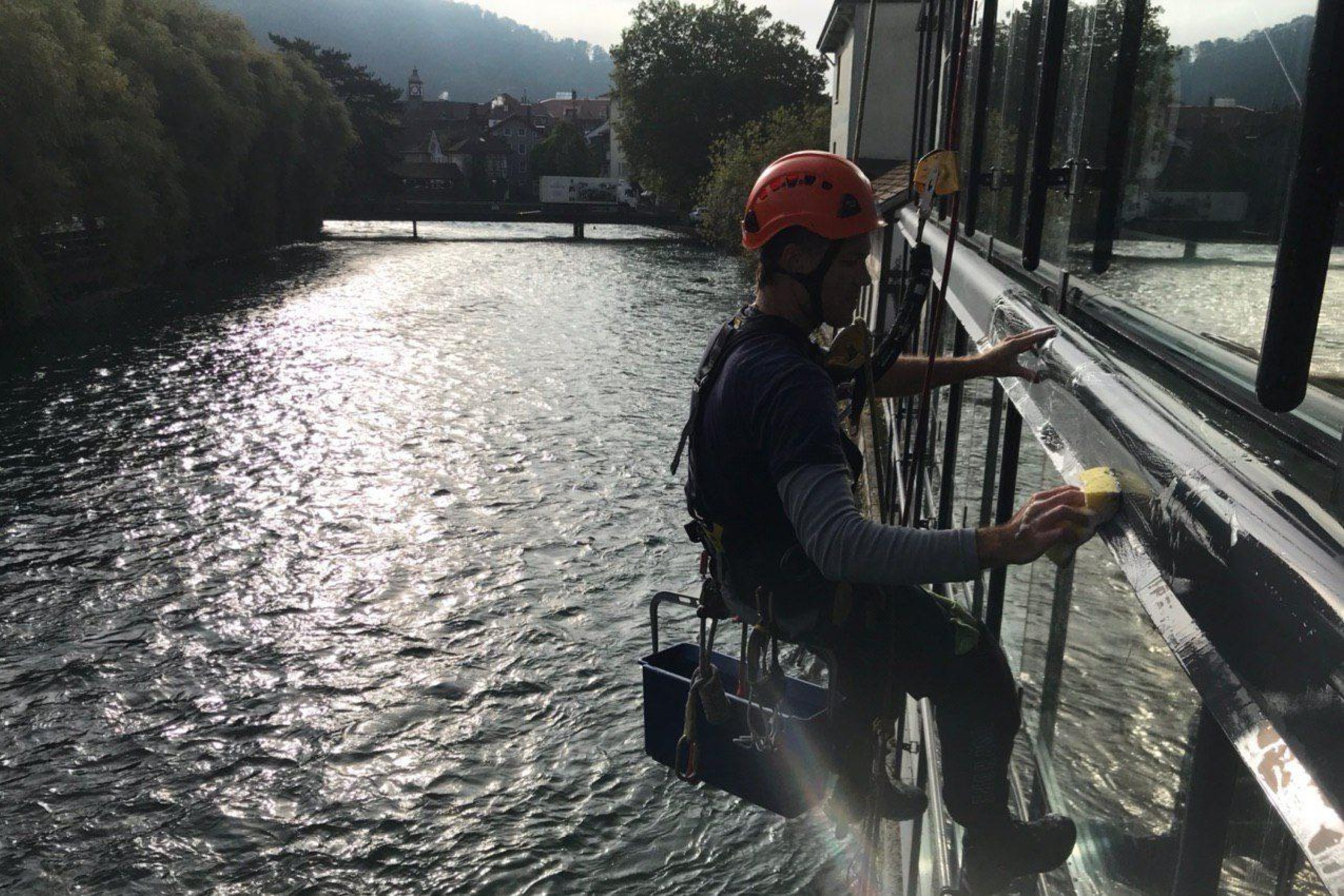 Glasreinigung im Bälliz in Thun  – Toprope