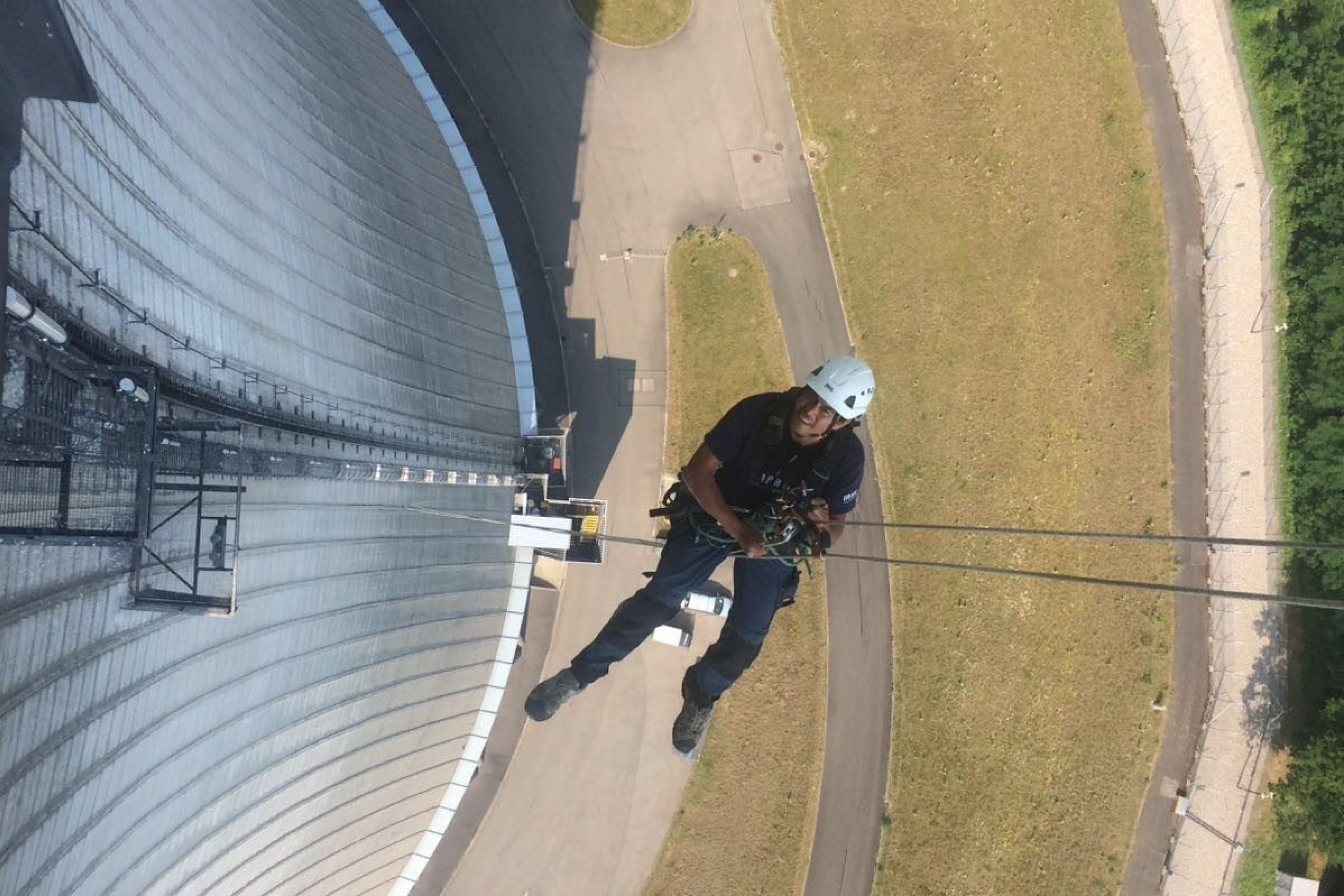 Montage am Kühlturm, KKW Leibstadt  – Toprope