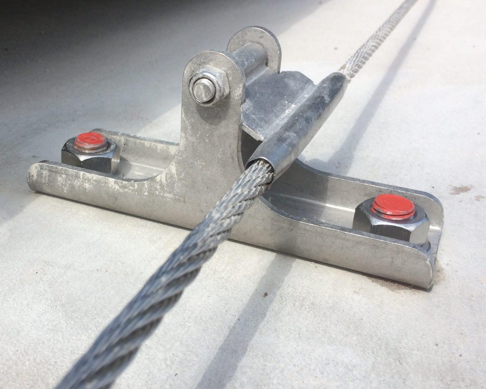 Konsole mit Stahlseil  – Toprope